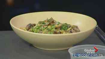 Plant-based carbonara pasta with Doppio Zero Pizza