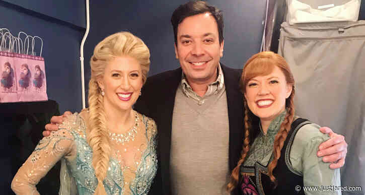 Jimmy Fallon Check Out 'Frozen' Musical In NYC On His Day Off!