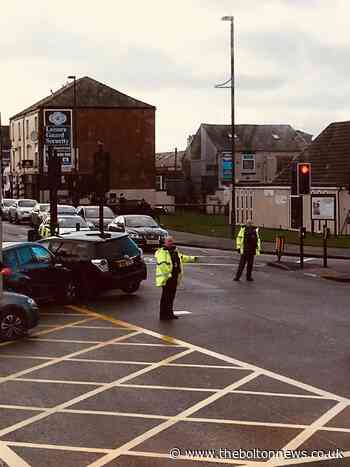 Delays after crash in Deane Road at junction with College Way, Bolton