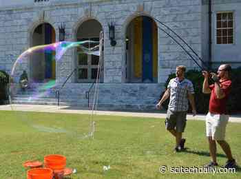 Fluid Mechanics Discovery Inspired by Street Performers Making Gigantic Soap Bubbles