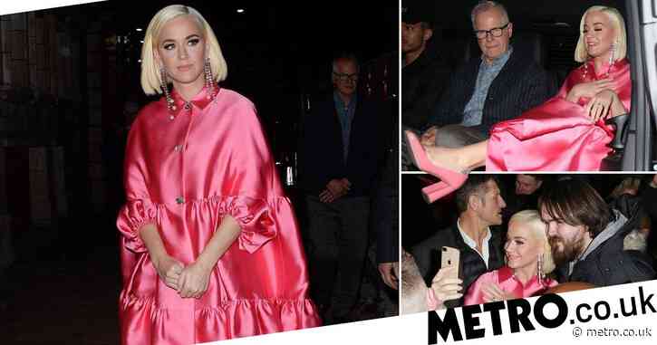 Katy Perry paints the town pink on solo night out at the theatre in London