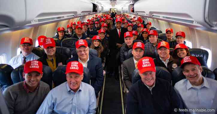 Team Trump's 'Keep Iowa Great' plane photo is getting mocked