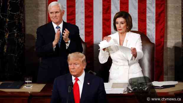 Trump uses State of Union to campaign on eve of impeachment verdict
