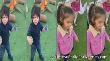 Watch: Taimur Ali Khan, Inaaya Naumi Kemmu at Karan Johar's twins Roohi and Yash's birthday bash