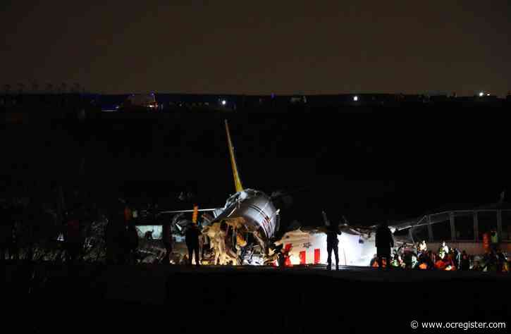 Plane skids off Istanbul runway, 1 dead, 157 injured