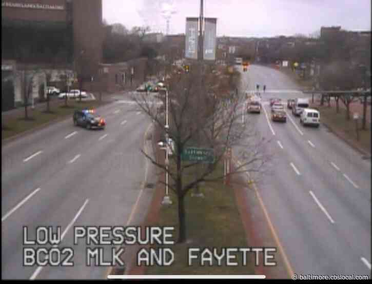MLK Jr. Boulevard Cleared At W. Baltimore Street After Crash Blocks Road
