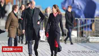 Duke and Duchess of Cambridge visit steelworkers and lifeboat crew