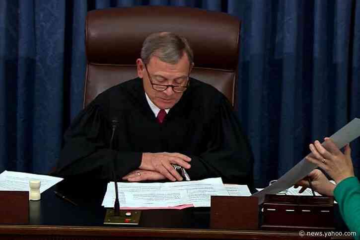Justice Roberts was gifted a golden gavel for enduring the impeachment trial