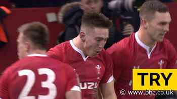 Six Nations: Wales' Josh Adams scores first try against Italy in Cardiff - BBC Sport