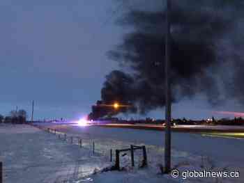 Train derails near Guernsey, southeast of Saskatoon