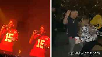 Post Malone Hosts KC Chiefs at Concert, Rages with Team Backstage