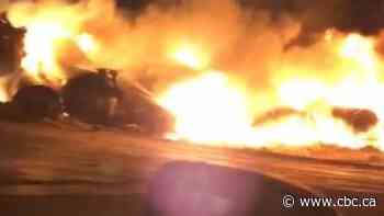 Sask. village evacuated after train derailment sparks massive fire