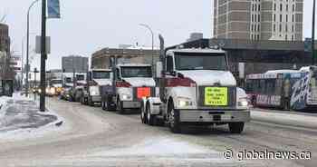 Western Canadian fuel haulers hold protest against Unifor blockades in Regina