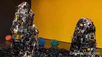 This strange garden is made from cellphones     - CNET