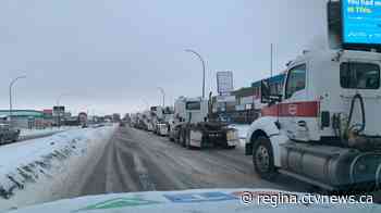 Fuel haulers rally downtown over union barricades at Co-op Refinery Complex
