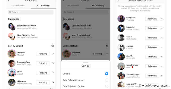 Instagram now lets you see which accounts you interact with the most and least