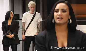 Demi Lovato and Machine Gun Kelly leave Soho House together