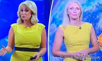 Rival weather presenters Jane Bunn and Livinia Nixon wear identical outfits