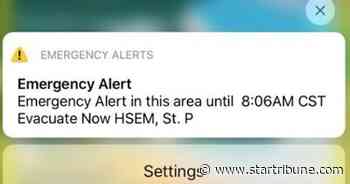 Software issue blamed for phones receiving false 'Evacuate Now' order in several Minn. counties