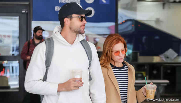 Brittany Snow & Fiance Tyler Stanaland Hold Hands at LAX