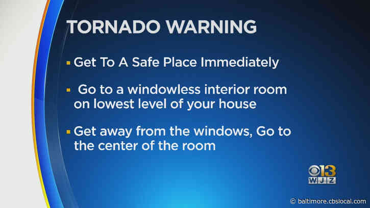 Tornado Warnings Expired For Parts Of Maryland Friday Morning