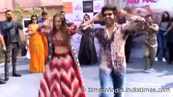 Sara Ali Khan and Kartik Aaryan dance together in Jaipur, crowd goes crazy