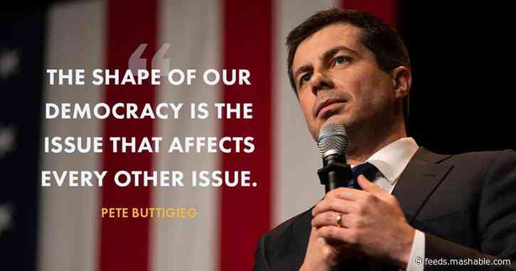 Pete Buttigieg's confusing 'shape of our democracy' quote is inspiring memes