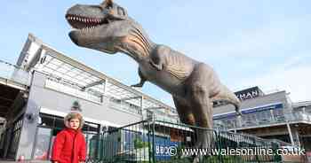 Why this giant T-rex has appeared in Cardiff Bay