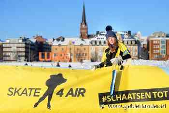 Schaatsen in Zweden van zonsopgang tot ondergang om geld op te halen