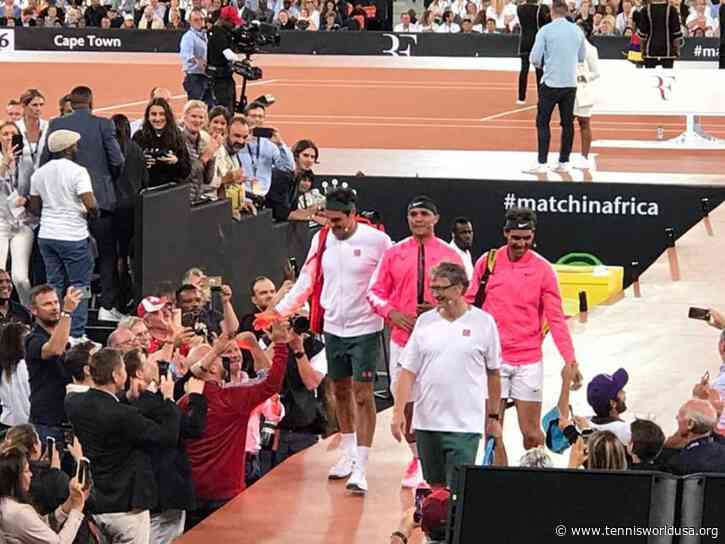 Match for Africa 6 starts: here the first pics of Roger Federer and Nadal!
