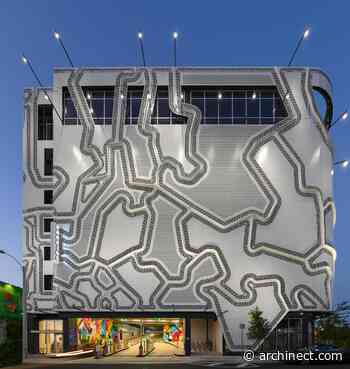 Faulders Studio's striking facade adds rowdy patterning to Miami's Wynwood arts district - Archinect