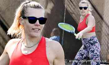 Busy Philipps looks fit as she indulges in a game of tennis