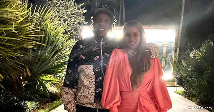 Beyoncé Wows in Plunging Pink Dress During Night Out in Miami with Husband JAY-Z