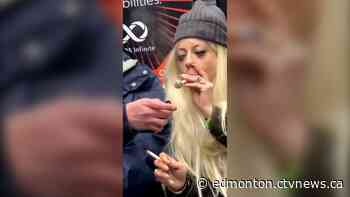 Edmonton LRT passenger films man, woman he says were smoking meth on train - CTV News