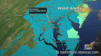 Maryland Weather: Wind Advisory For Friday - CBS Baltimore