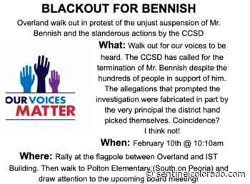 Overland students plan Monday 'blackout' to support teacher under fire for alleged racist conduct - Sentinel Colorado