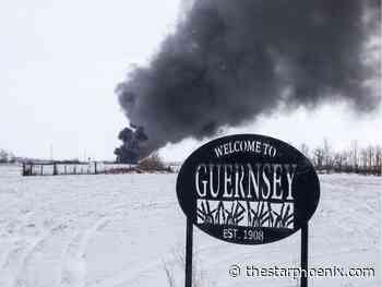 Highway remains closed as rail line reopens at derailment near Guernsey