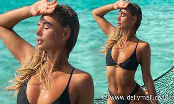 Arabella Chi displays her enviable figure in a tiny bikini during idyllic Maldives getaway