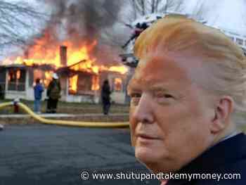 Trump Orange Face Fire Meme