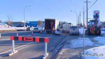 Two lanes closed on Calgary Trail for emergency repair work