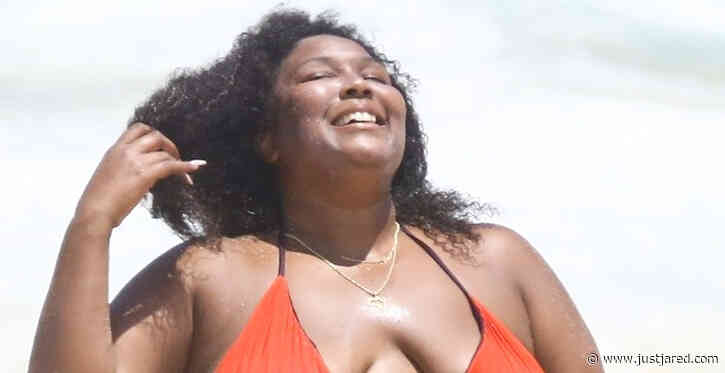 Lizzo Sports Tiny Red Bikini on Vacation in Brazil!