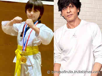 SRK's AbRam wins gold medal in Taekwondo