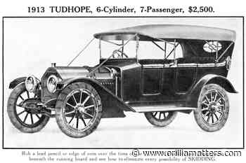 Tudhope car, built in Orillia, had a price tag of $2500 in 1913 - OrilliaMatters