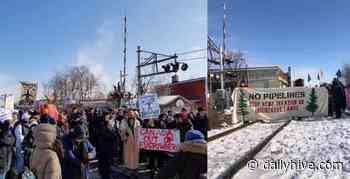 Rally supporting Wet'suwet'en land defenders stops trains in Toronto | News - Daily Hive