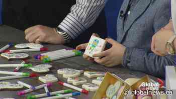 Decorating cookies with Sweetness baked goods