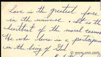 Martin Luther King Jr. explains the meaning of love in rare handwritten note