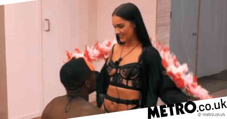 Love Island’s Siânnise Fudge gives Luke Trotman a cheeky lap dance as they spend romantic night in the Hideaway