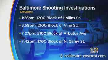 Police Investigating Multiple Weekend Shootings - CBS Baltimore