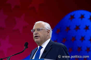 U.S. ambassador to Israel warns against West Bank annexation