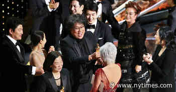 ‘Parasite’ Earns Best-Picture Oscar, First for a Movie Not in English